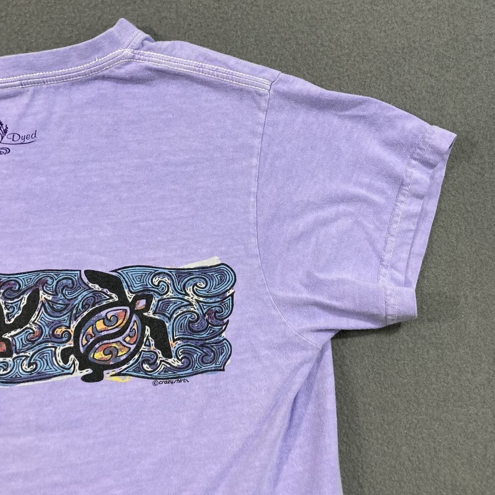 Vintage Crazy Shirts Womens M Honu Turtle T-Shirt Purple Lavender Dyed Graphic - Picture 14 of 16